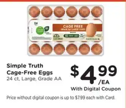 Ralphs Simple Truth Cage-Free Eggs offer