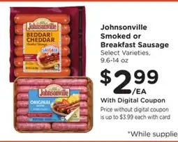 Ralphs Johnsonville Smoked or Breakfast Sausage offer