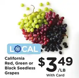 Ralphs California Red, Green or Black Seedless Grapes offer