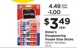 Ralphs Elmer's Disappearing Purple Glue Sticks offer
