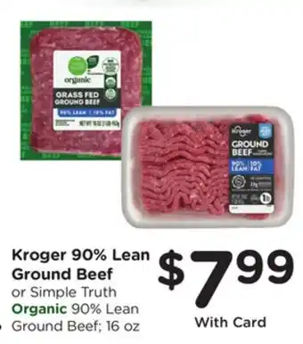 Ralphs Kroger 90% Lean Ground Beef offer