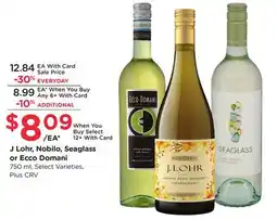 Ralphs J Lohr, Nobilo, Seaglass or Ecco Domani offer