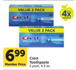 Pavilions Crest Toothpaste offer