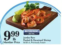 Pavilions Jumbo Raw Peeled & Deveined Shrimp offer