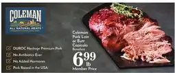 Pavilions Coleman Pork Loin or Beef Capicola offer