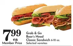 Pavilions Boar's Head Classic Sandwich offer
