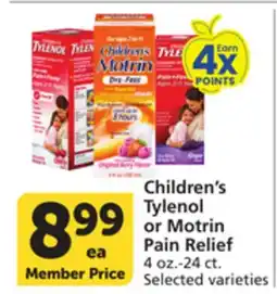 Pavilions Children's Tylenol or Motrin Pain Relief offer