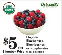 Pavilions Organic Blueberries, Blackberries or Raspberries offer