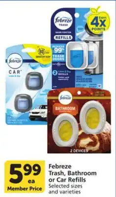Pavilions Febreze Trash, Bathroom or Car Refills offer