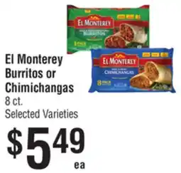 Smart & Final El Monterey Burritos or Chimichangas offer