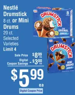 Smart & Final Nestlé Drumstick 8 ct. or Mini Drums 20 ct offer