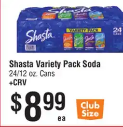 Smart & Final Shasta Variety Pack Soda offer