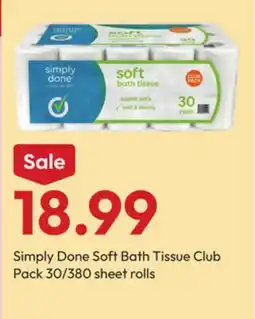 Stater Bros Simply Done Soft Bath Tissue offer