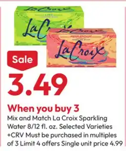 Stater Bros La Croix Sparkling Water offer