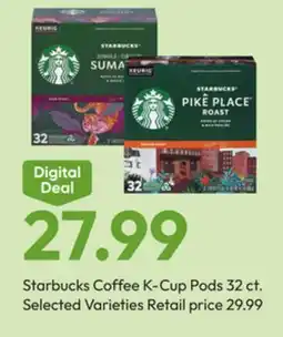 Stater Bros Starbucks Coffee K-Cup Pods offer
