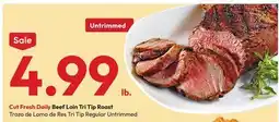 Stater Bros Cut Fresh Daily Beef Loin Tri Tip Roast offer