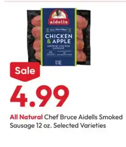 Stater Bros All Natural Chef Bruce Aidells Smoked Sausage offer