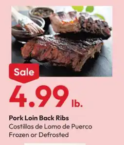 Stater Bros Pork Loin Back Ribs offer