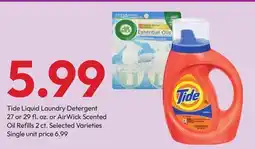 Stater Bros Tide Liquid Laundry Detergent 27 or 29 fl. oz. or Air Wick Scented Oil Refills 2 ct offer