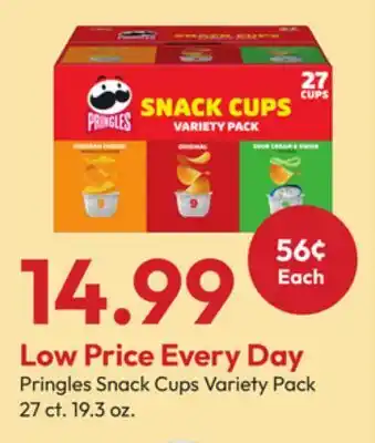 Stater Bros Pringles Snack Cups Variety Pack offer