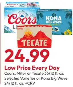 Stater Bros Coors, Miller or Tecate offer