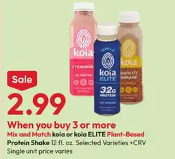 Stater Bros koia or koia ELITE Plant-Based Protein Shake offer