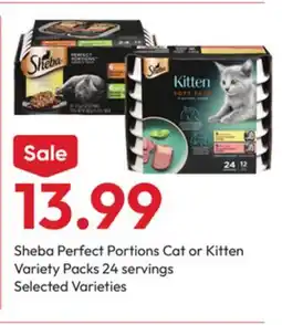 Stater Bros Sheba Perfect Portions Cat or Kitten Variety Packs offer