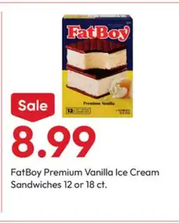 Stater Bros FatBoy Premium Vanilla Ice Cream Sandwiches offer