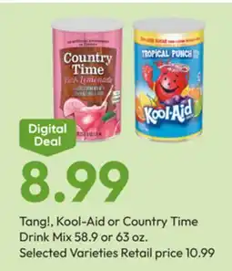 Stater Bros Tang!, Kool-Aid or Country Time Drink Mix offer