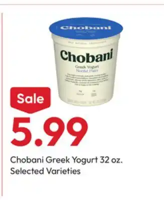 Stater Bros Chobani Greek Yogurt offer