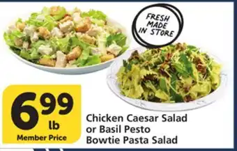 Albertsons Chicken Caesar Salad or Basil Pesto Bowtie Pasta Salad offer