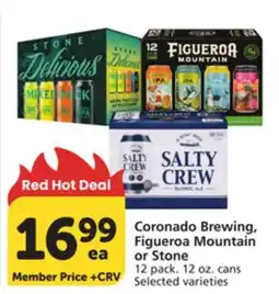 Albertsons Coronado Brewing, Figueroa Mountain or Stone offer