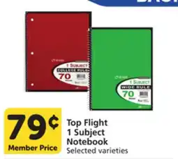 Albertsons Top Flight 1 Subject Notebook offer