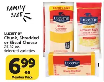 Albertsons Lucerne Chunk, Shredded or Sliced Cheese offer