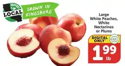Albertsons Large White Peaches, White Nectarines or Plums offer