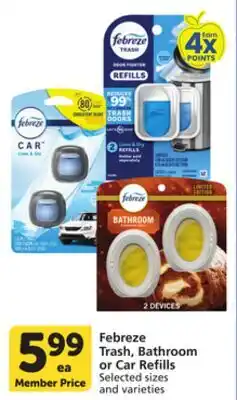 Albertsons Febreze Trash, Bathroom or Car Refills offer