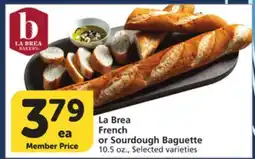 Albertsons La Brea French or Sourdough Baguette offer