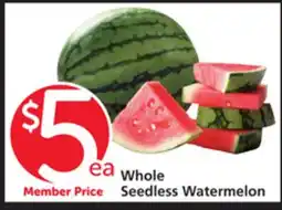 Vons Whole Seedless Watermelon offer