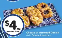Vons Cheese or Assorted Danish offer