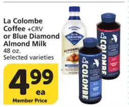 Vons La Colombe Coffee +CRV or Blue Diamond Almond Milk offer
