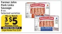 Vons Farmer John Pork Links Sausage offer
