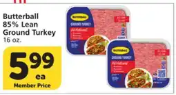 Vons Butterball 85% Lean Ground Turkey offer