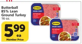 Vons Butterball 85% Lean Ground Turkey offer