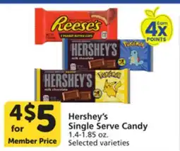 Vons Hershey's Single Serve Candy offer