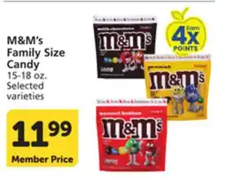 Vons M&M's Family Size Candy offer