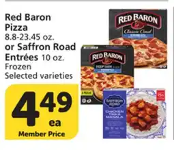 Vons Red Baron Pizza 8.8-23.45 oz. or Saffron Road Entrées 10 oz offer