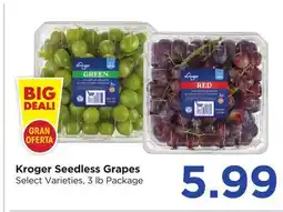 Food 4 Less Kroger Seedless Grapes offer