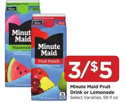 Food 4 Less Minute Maid Fruit Drink or Lemonade offer