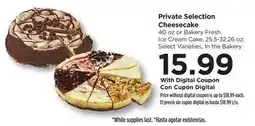 Food 4 Less Private Selection Cheesecake offer