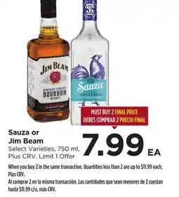 Food 4 Less Sauza or Jim Beam offer